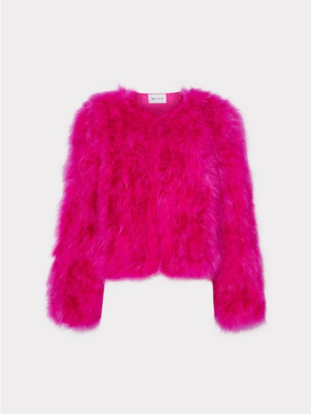 Milly Vesta Feather Jacket in pink